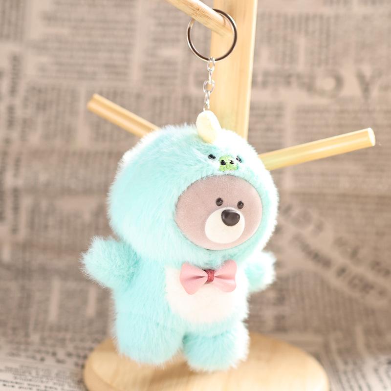 1Pcs Trendy Keychain Bear And Friends In The Forest Series Pendant Vinyl Face Bear Doll Plush Toy Kids Gift