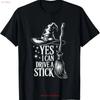 Witch T Shirt for Dad Mom Daughter Coworker Friends Family Vintage Washed Versatile Homme Top For Everyday Wear Breathable