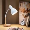 Eye Protection Reading Table Lamp W/ 3 Colors Nordic Wood Iron LED Eye Protection Desk Lamp for Bedroom Living Room Office Hotel