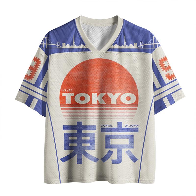 

2026 New Jersey sports short sleeved T-shirt, V-neck short sleeved T-shirt, Y2K sports fashion 3D printed quick drying jersey S