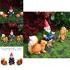 Resin Micro Landscape Figurine With Sitting Dwarf And Squirrel For Garden And Home Decor