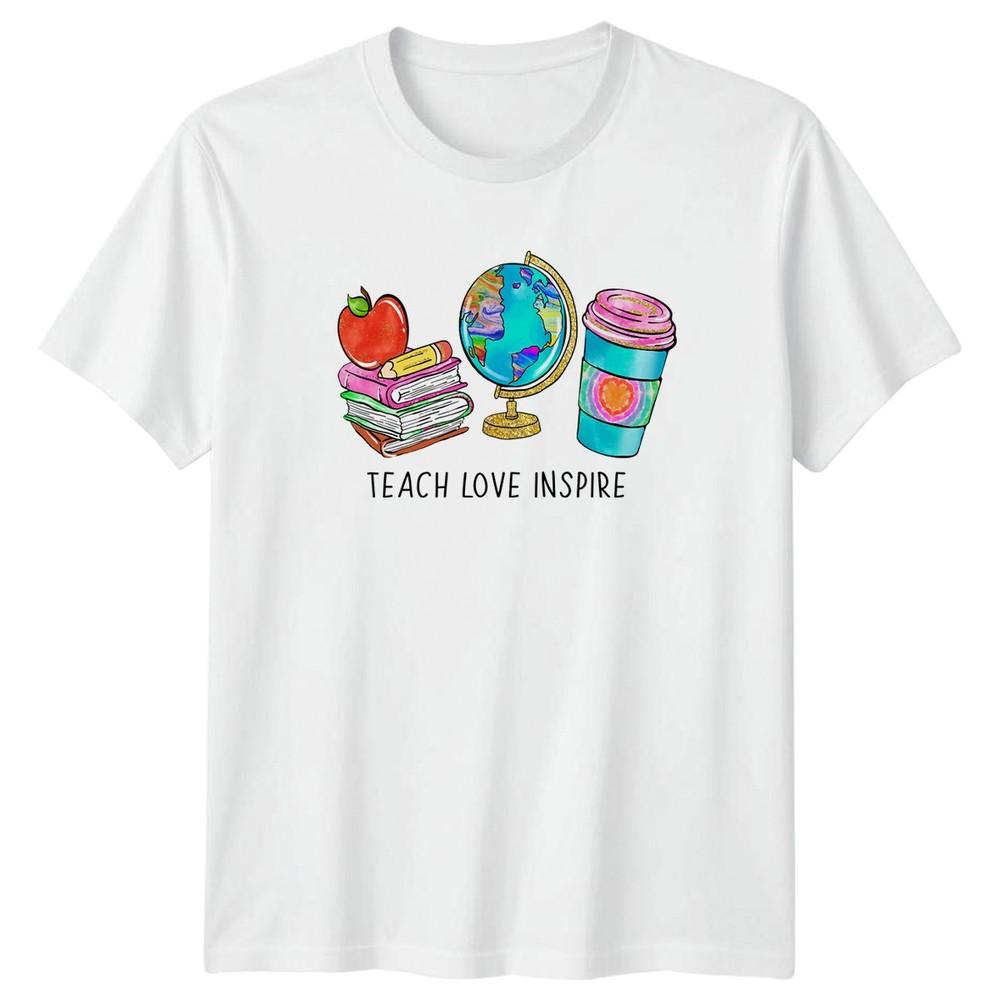 Teach Love Inspire TShirt Unisexs Teacher Education Gift For Her S