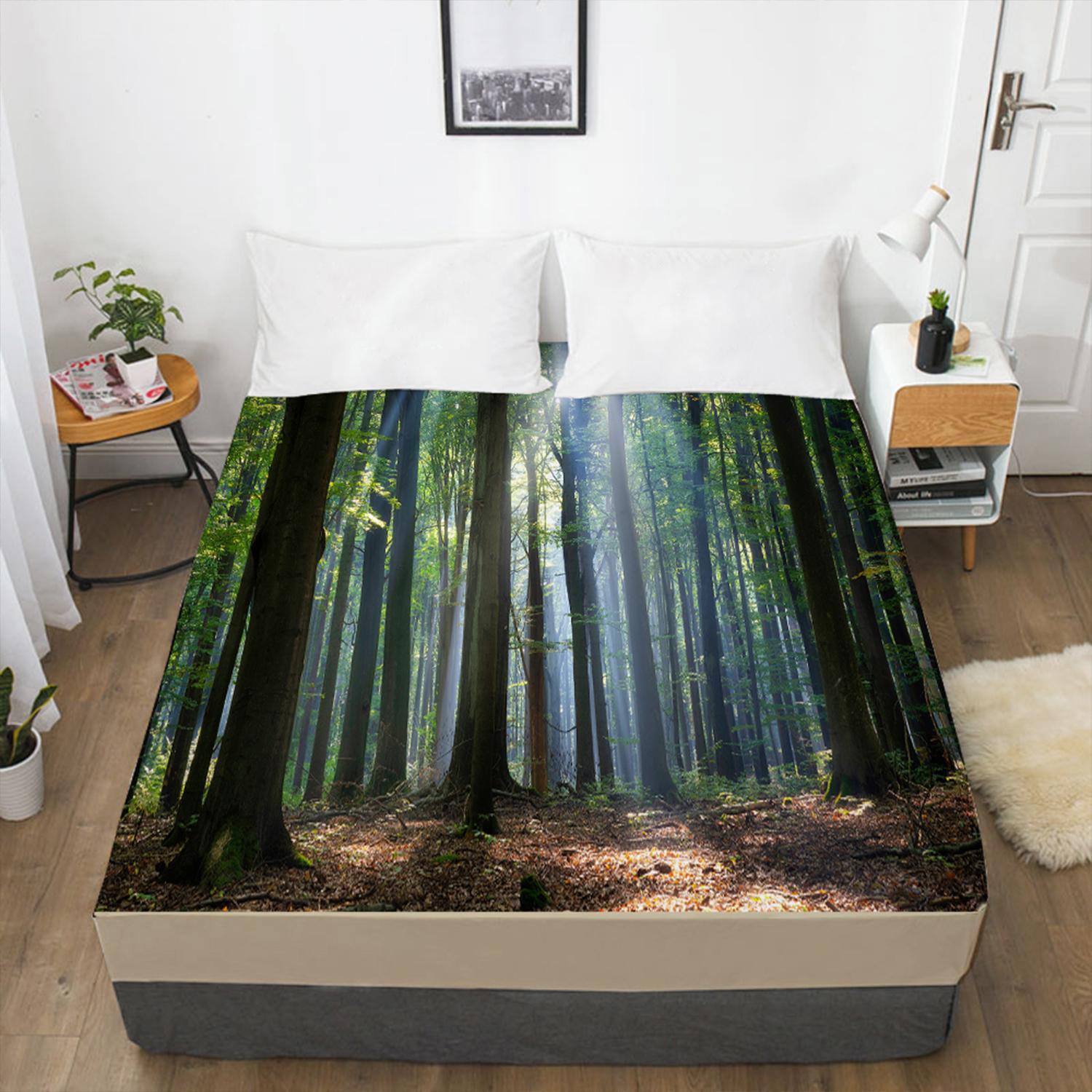 Домашняя уличная простыня с лесным 3D-принтом — фото 5