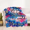 Mother's Day Greeting Flannel Blanket-Soft and Suitable for Sofas,Beds,Offices,Travel,All Seasons,Great Gift for Holidays and Birthdays.
