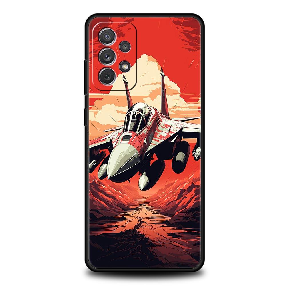 Fighter Planes Phone Case for Samsung A51 A71 A21S A12 A11 A15 A25 A31 A41 A52 A32 A23 A33 A53 A73 A03S A05S A13 5G A72 Cover