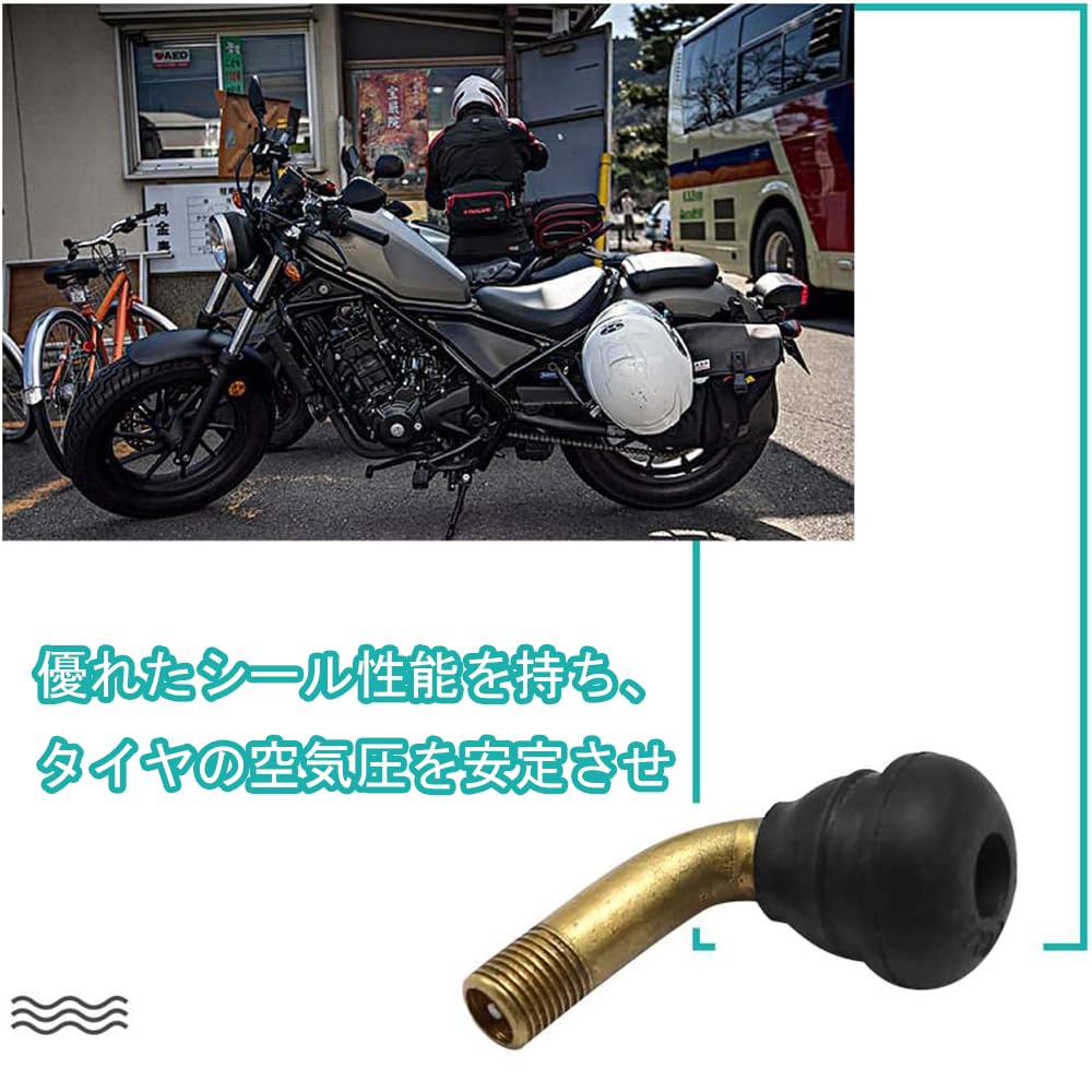 Tire Air Valve, L-Shaped, Black, Set of 6, Changed To Durable Valve Core, Spare