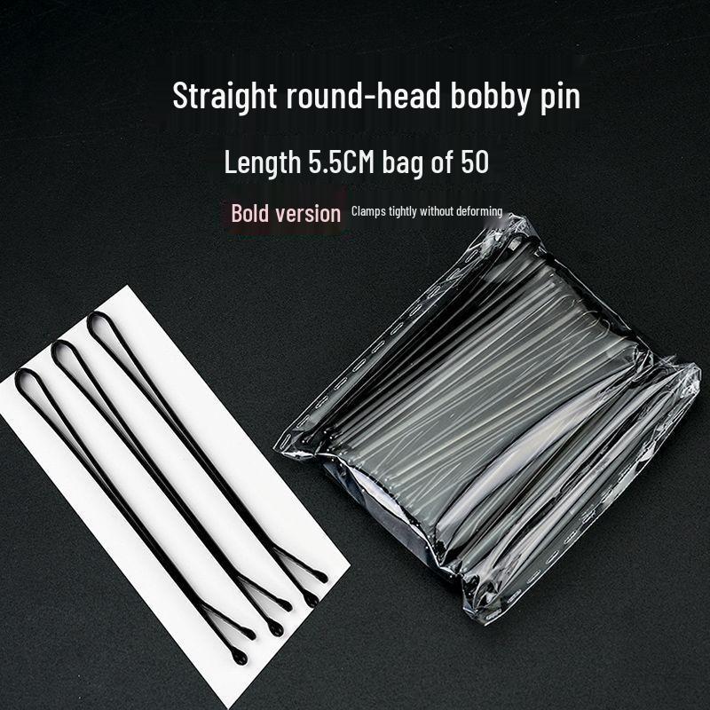 Black U-Shaped Hair Clip for Thick Frizzy Hair – Updo & Side Fixation Accessory