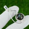 Natural Labradorite Gemstone Pendant Gray 925 Sterling Silver Indian Jewelry