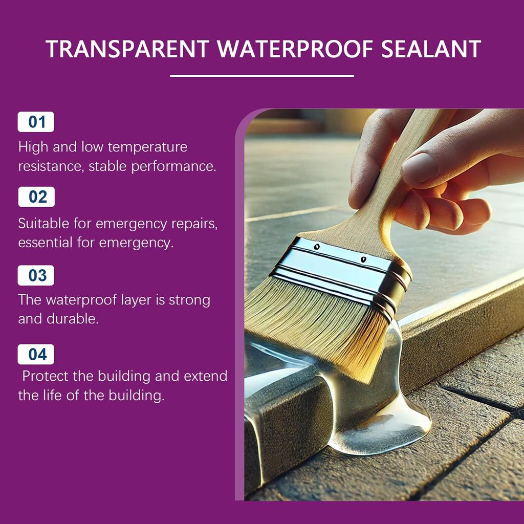 Transparent Leak-stopping Waterproof Adhesive For Roof Crack Sealing, Waterproofing, Wear Resistance And High Elasticity