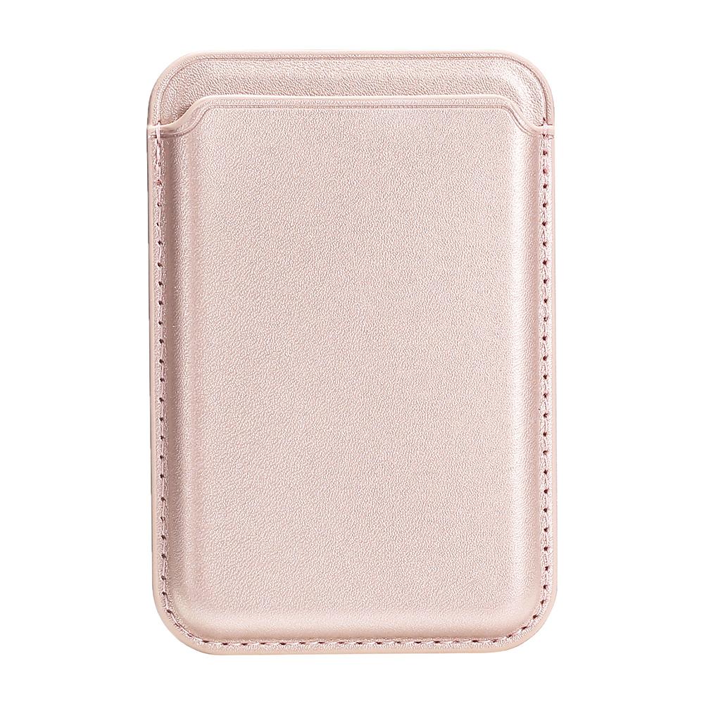 Single Ring Magnetic Card Holder for iPhone 12-16 Series PU Leather Slim Attachment