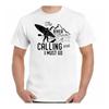 Canoeing T-Shirt Canoe Kayak Kayaking River Is Calling Mens Funny Boat Top