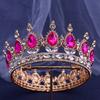 DIEZI Baroque Vintage Crystal rhinestone Full Tiara Crown For Women Girls Wedding Princess Bridal Hair Dress Party Accessories