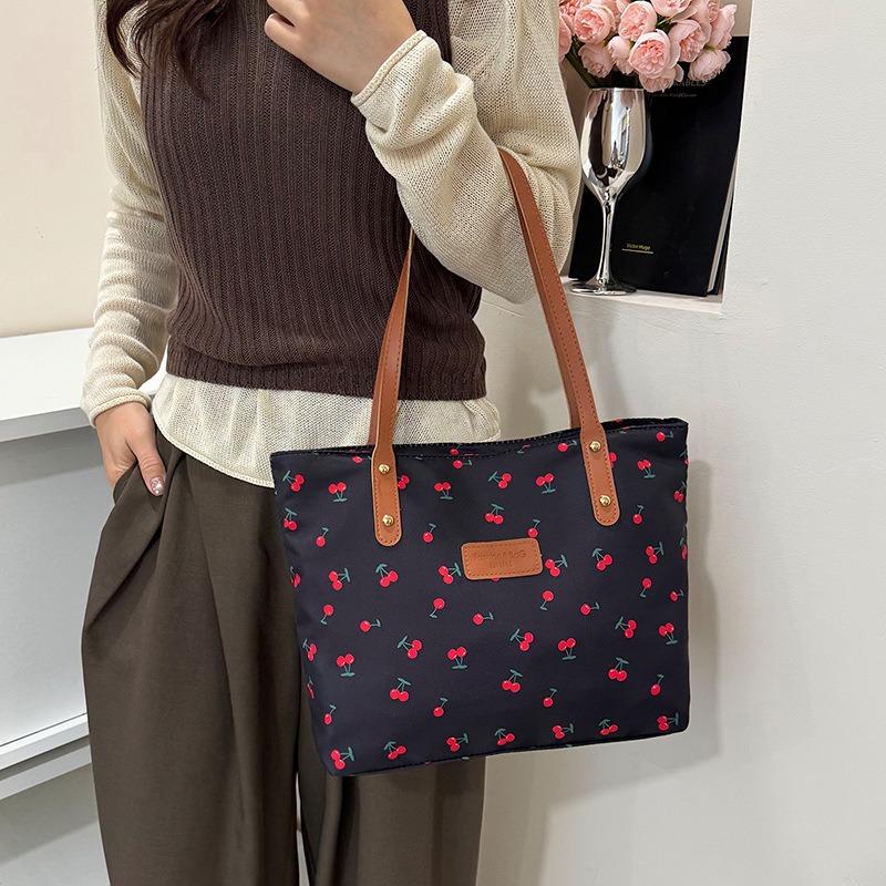 Shoulder bag large capacity daily commute tote bag trendy ins versatile printed shoulder women's bag large capacity
