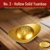 Solid Brass Sand Gold Yuanbao Ornament for Home or Shop Decor