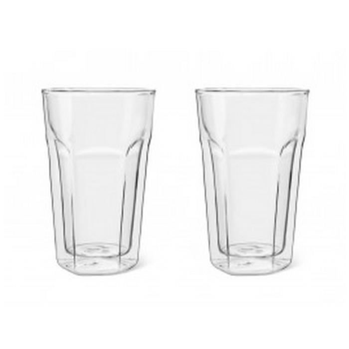 Leopold vienna set de 2 verres double paroi latte macchiato 280ml