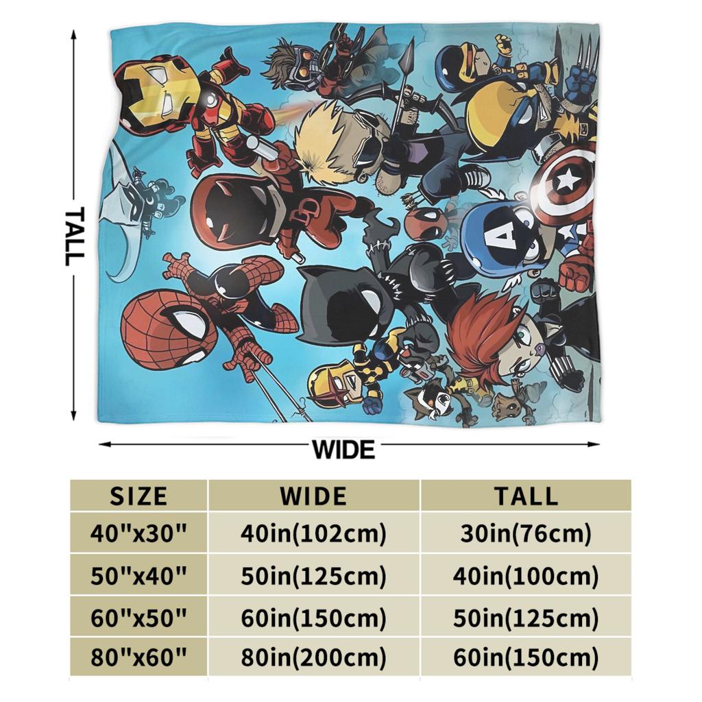 Avengerss Assembles Plüschdecke Kinder Flanell Überwurfdecke für Sofa Bett Warm Weich Individuelle Qualität Tagesdecke Geschenkidee
