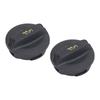 2Pcs Tank Cover Oil Filler Cap Black ABS 06K103485A for CC 1.8L 2.0L Engines 2012‑2017
