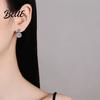 Earrings 1 Pair Stud White Cubic Zirconia Stones Ear Studs