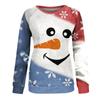 Women's Casual Fashion  Print Long Sleeve O-Neck Pullover Top