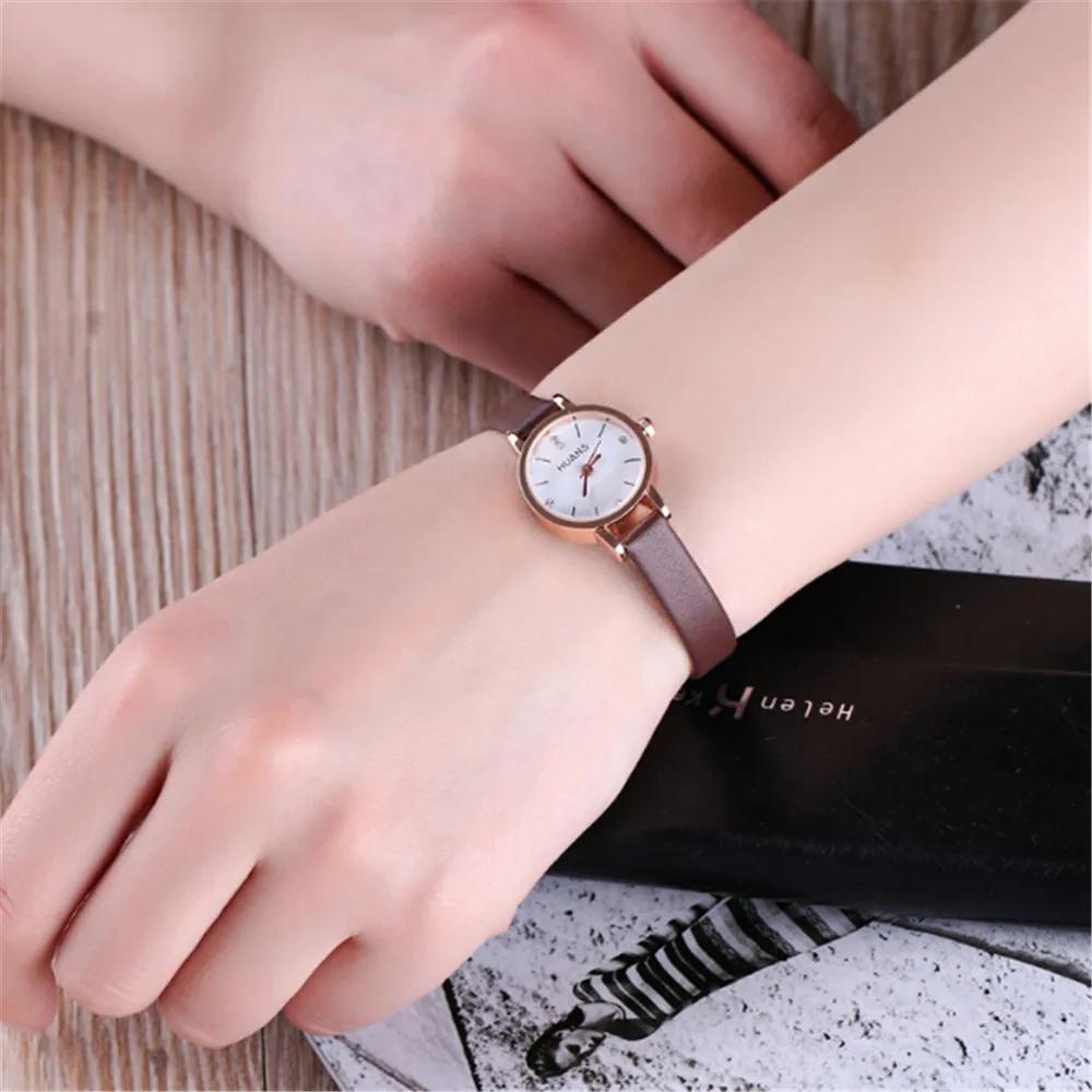 Minimalist Fashion Wristwatch Woman Fine Strap Circular Small Dial Simplicity Elegant Temperament Quartz Clock Everyday Watch