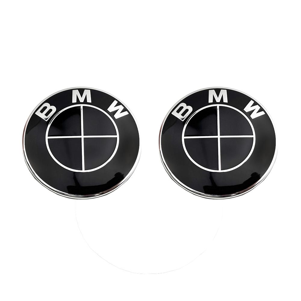 Car Hood Emblem Front Bonnet Logo Trunk Badge 2Pcs 74mm 82mm For BMW E46 E90 E39 E60 E36 E30 E61 E91 E92 E87 F10 F20 F30 X3 X5 DA2
