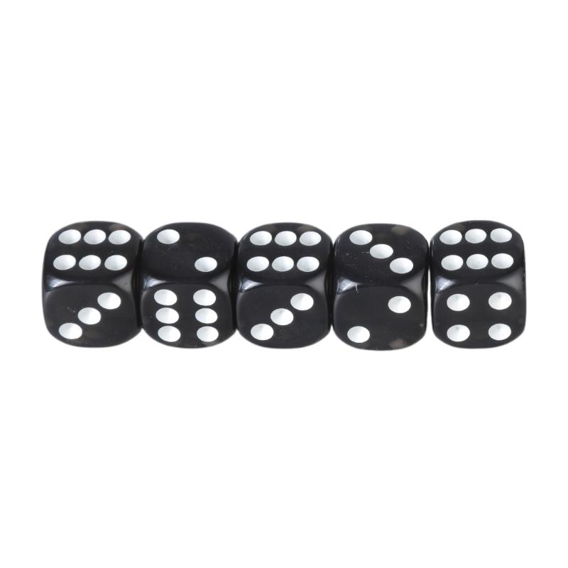 10Pcs 16mm 6 Sided Acrylic Number Cubes Coener Kid Toys for Digital Game Dice
