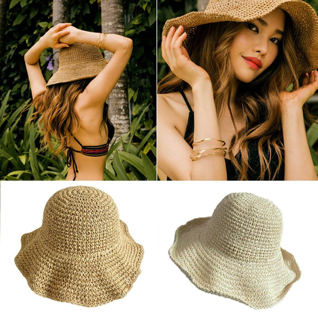 Fashion Women Ponytail  Top Bow Foldable Sun Hat Visor Hat