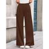 QICED Women's Fashion Casual Solid Color Print Pants & Capris