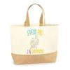 Tote Bag - PLANETEE - Saxophone I Can't - Jute - Beige - Printed France