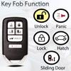 Key Fob Keyless Entry Fits for 2014 2015 2016 2017 Honda Odyssey EXL Touring Remote Control Proximity Smart Key Replacement KR5V1X 72147-TK8-A61 6