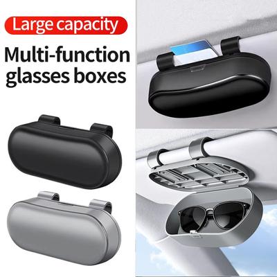 Car Glasses Box Portable Car Sunglasses Holder Car Driving Glasses Holder Eyeglass Case Sun Visor Multifunctional Storage Box