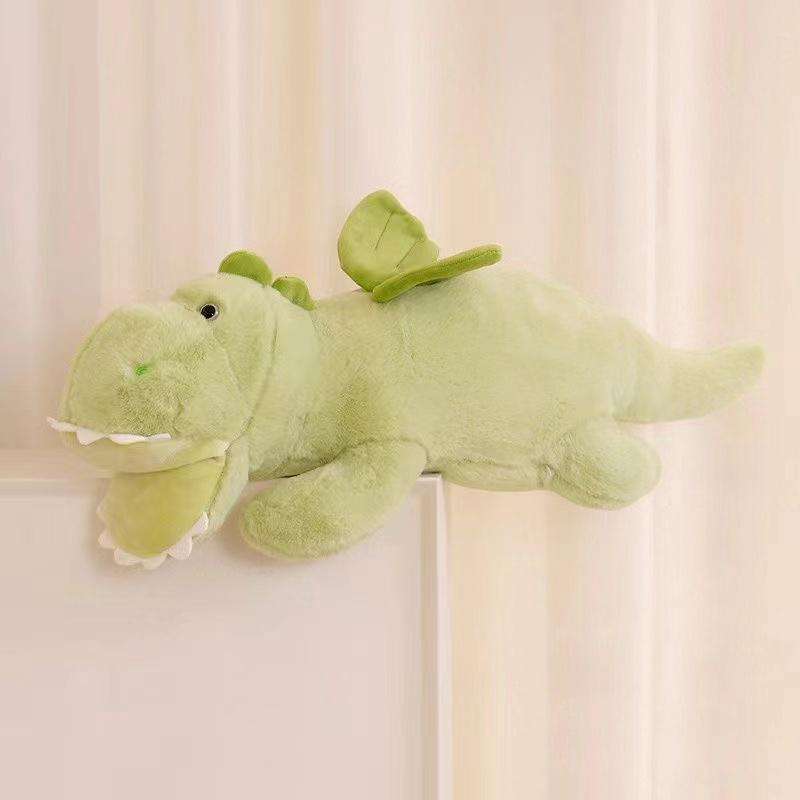 Cartoon Dragon Dinosaur Plush Bed Pillow Super Soft Plush Toy with PP Cotton Interior for Teen Girls Birthday Surprise Gift