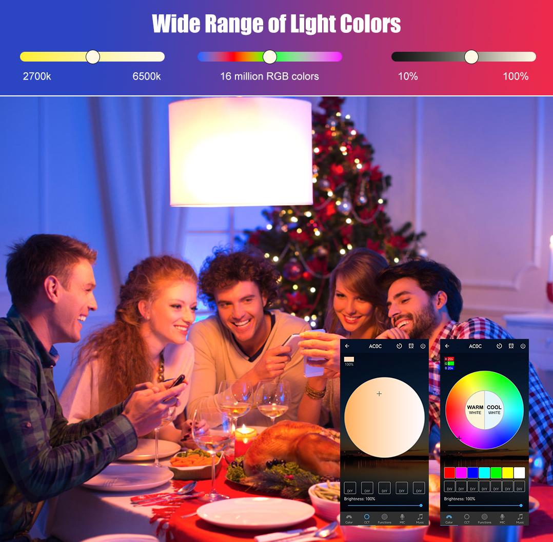 Умная лампочка RGB+CCT с подключением BT — фото 4