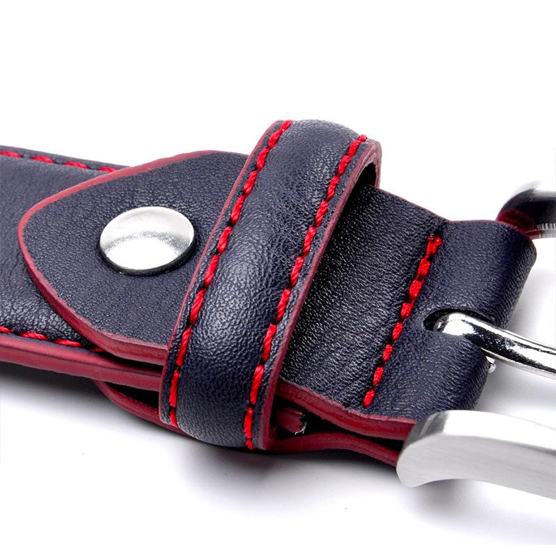 Mens Genuine Leather Belt Male Waist Strap Pin Buckle Cowhide Casual Belt for Men Durable Retro Design Daily Wear Business Casual All Match Waistband