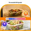 Jiwanggu 500ml Rectangular Transparent Disposable Food Containers, 300 Sets