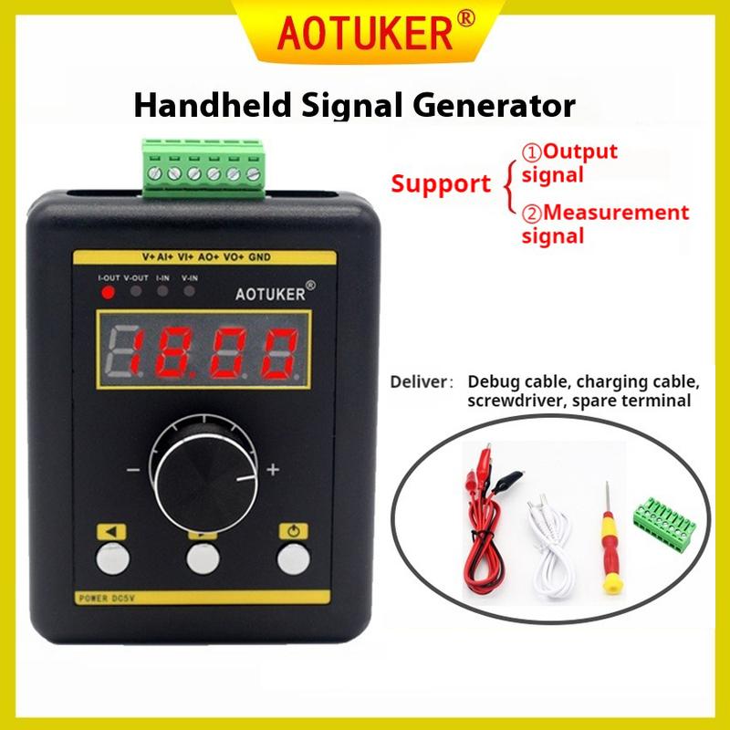 Handheld Signal Generator Simulation Volume 0-5-10V/0-4-20-22mA Voltage Current Simulation Source Calibrator PWM square wave