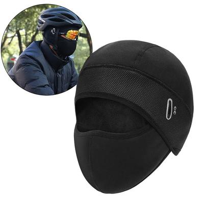 Winter Thermal Cycling Skull Cap Bike Motorbike Under Helmet Beanie Hat Black