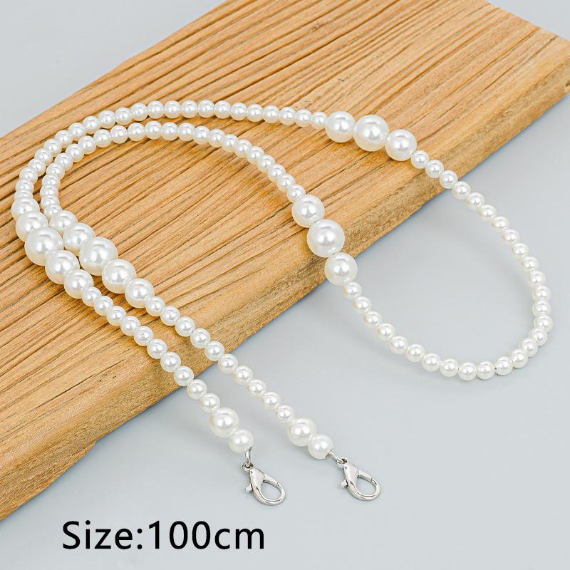 1 buc perlă poșetă curea metalică mâner scurt înlocuire geantă lanț curea perlă geantă de mână lanț pentru poșetă geantă accesorii DIY