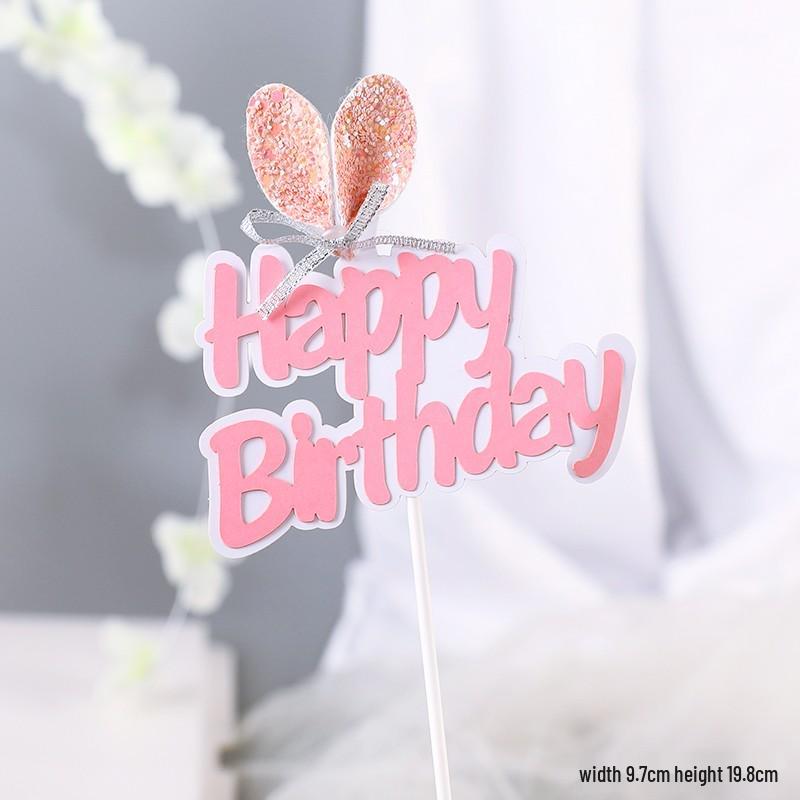Pink Themed Cake Decor: Heart & Cloud Balloons with Insert Cards for Birthday Parties