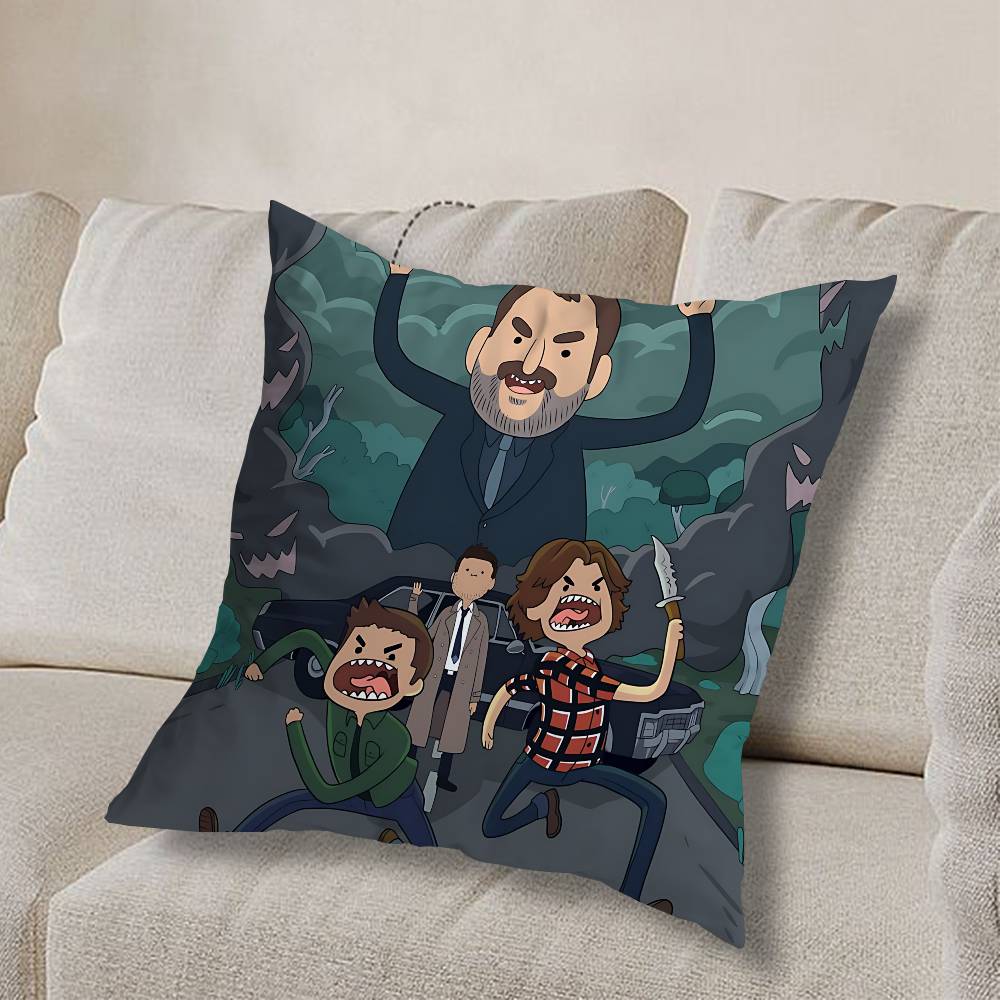 S-Supernatural TV Series Pillow Case Pillow Case Living Room Sofa Cushion Cover Suitable For Home Bedroom Room Decoration
