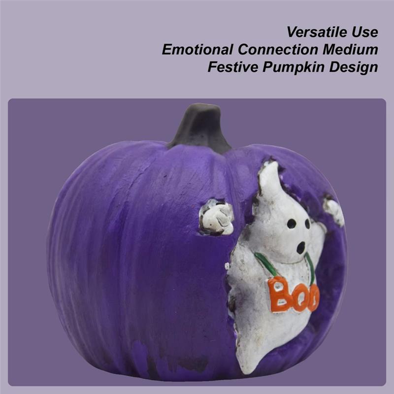 ABUL-For Holiday Halloween Decorations Resin Sculpture Pumpkin Ghost Ornament Art For Home Indoor Party Desk