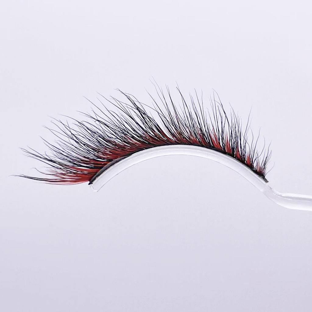 New Product Cat Eye Colored Mink Eyelashes European And American Eye Tail Lengthening Natural Eyelashes
