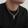 IngeSight.Z Collana girocollo con perline in guscio di cocco vintage per uomo Punk Creativo Ciondolo dente Collana Fascino per feste Gioielli 2026