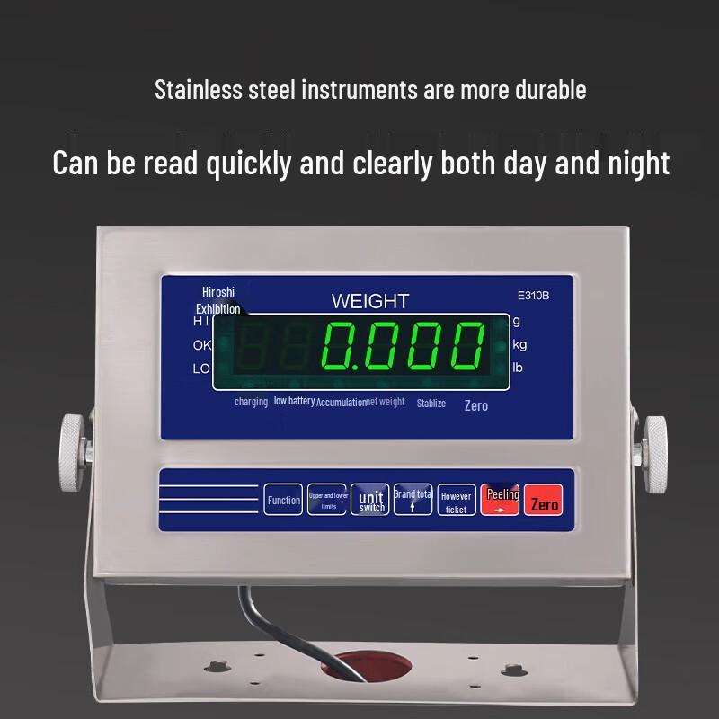 Haozhan 500kg Commercial Electronic Floor Scale with Universal Wheels