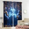 2pcs   2D FLAT PRINTING Curtains (Without Rod) Birthday Bliss Chic Chic Curtain Versatile Fabric Curtains Decorations Use for