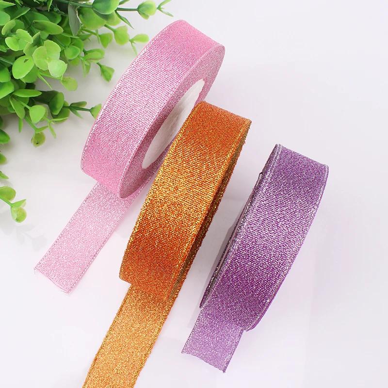 25yards 25MM Glitter Onion Ribbon Chrismas Wedding Decor Cake Candy Box Packaging Gift Wrap Materials Apparel DIY Accessories