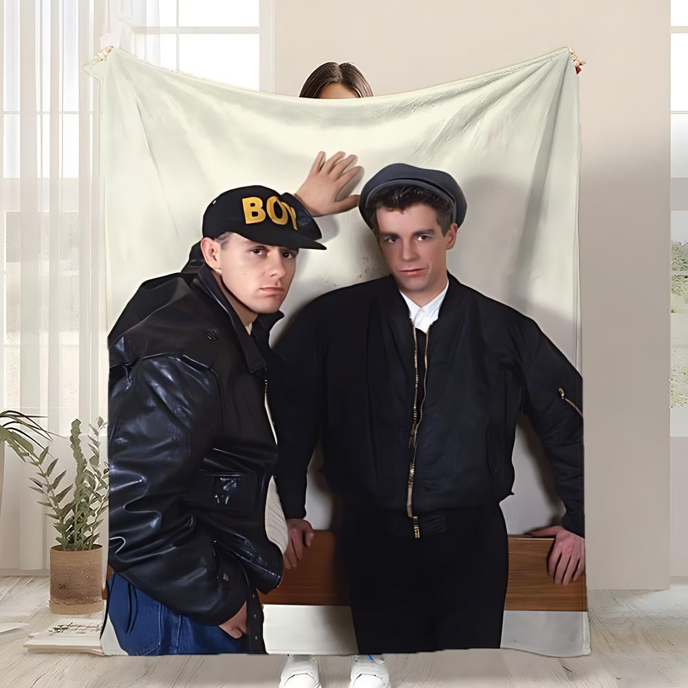 

Band Pet Shop Boys Throw Kid-Friendly Flannel Throw Blanket Soft Warm Anti-Static Washable All Season 75x90cm