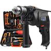 Electric Hand Drill Set with Drill Bits for Woodworking & Household Tasks