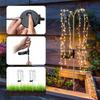 Solar Garden Lights Outdoor Decor, 100 LEDs Copper Wire Artificial Tree Lights, Solar Stake Lights For Patio, Garden, Christmas, Party, Yard