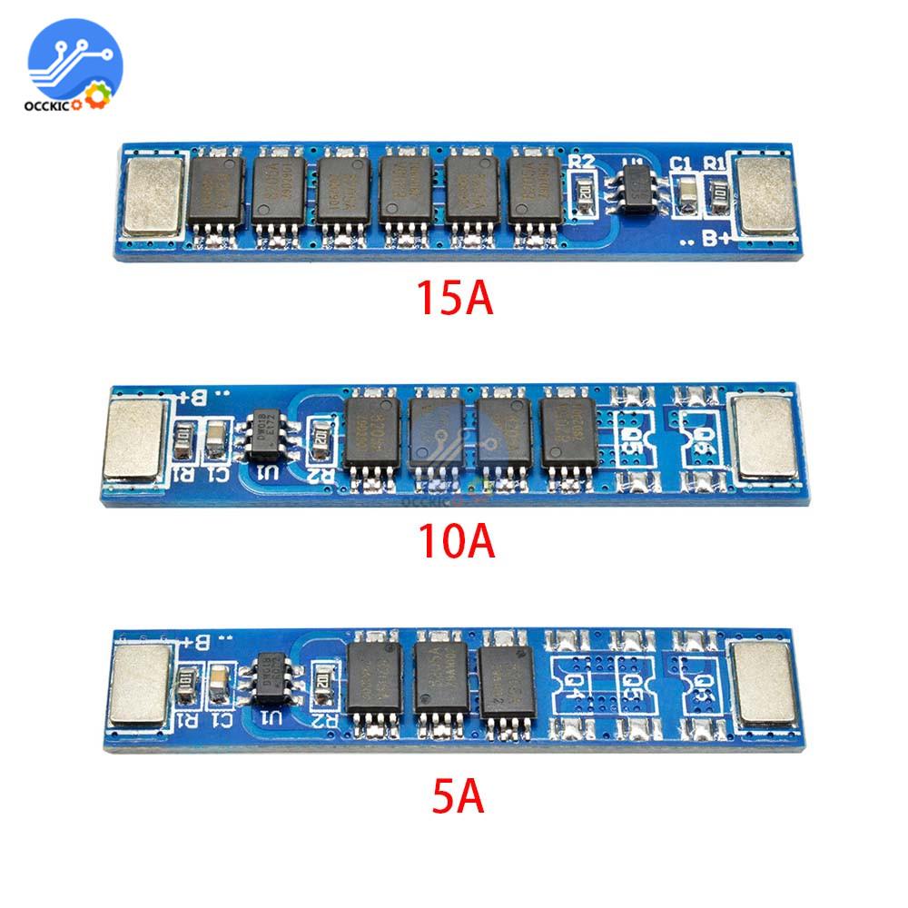 

BMS 1S 5A 10A 15A 3.7V 18650 Lithium Battery Charge Protection Board 3MOS 4MOS 6MOS PCM Over Charge Protect for 18650 Battery 10A